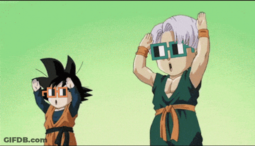 Goten And Trunks In Shades Fusion GIF