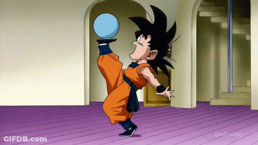 Goten Balancing Ball GIF