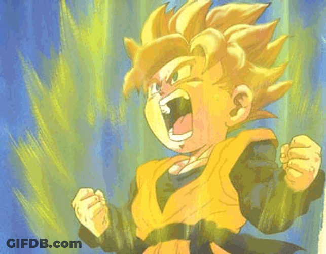 Goten Glowing Super Saiyan GIF