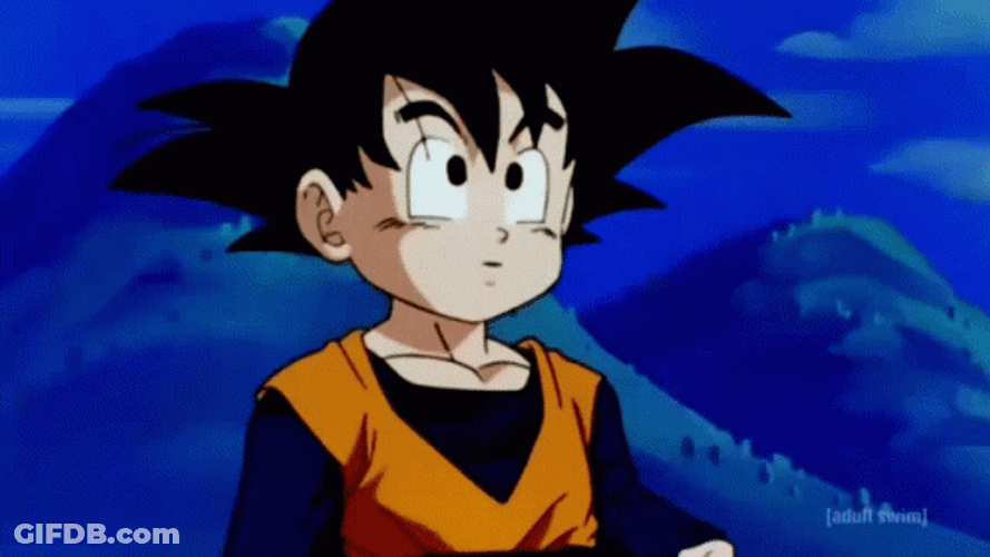 Goten Raising Fist GIF