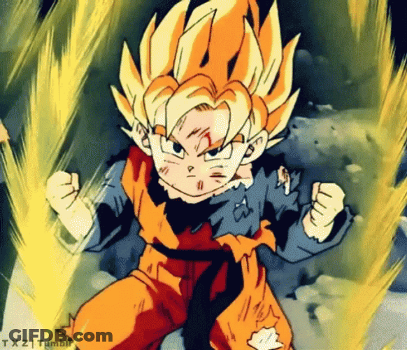 Goten Supercharged Power GIF