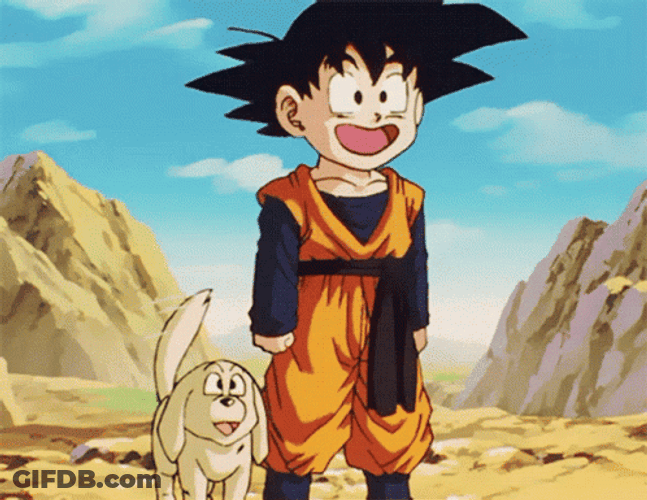 Goten With Wagging Dog GIF