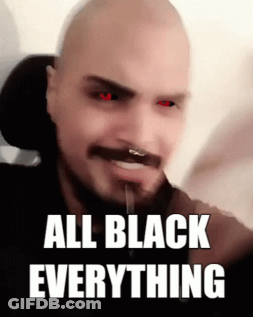 Gothic Guy All Black Everything GIF
