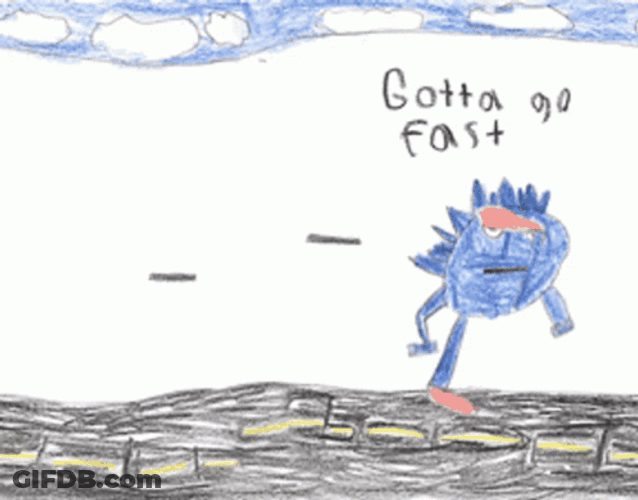 Gotta Go Fast Cartoon GIF