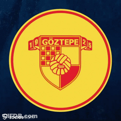 Göztepe Yellow And Red Soccer Emblem GIF
