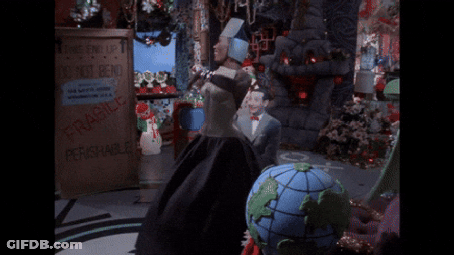 Grace Jones And Pee Wee Herman Dance GIF