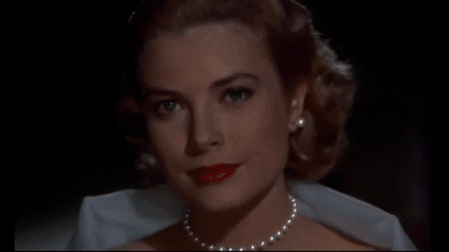Grace Kelly Kissing Cary GIF