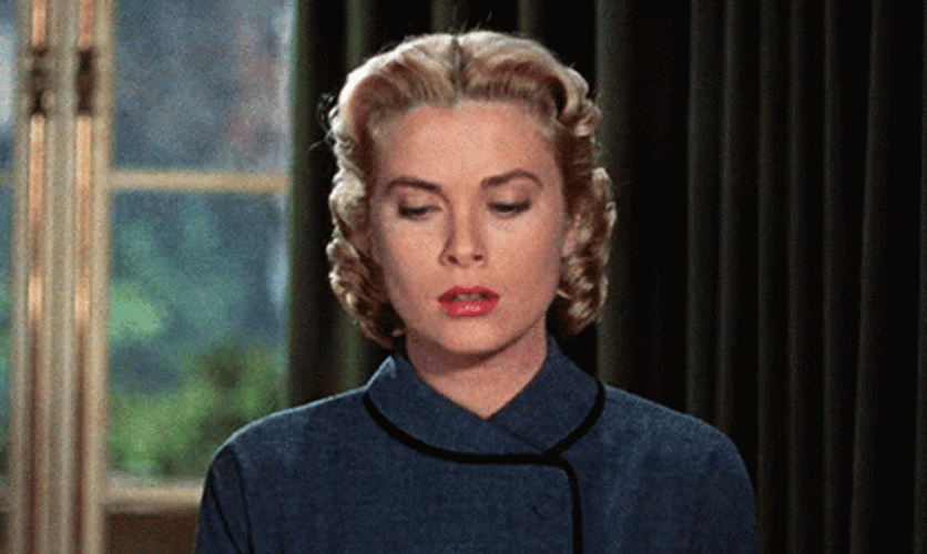 Grace Kelly Nervous Face GIF
