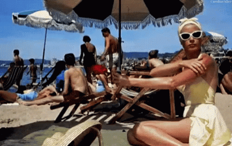 Grace Kelly Sun Bathing GIF