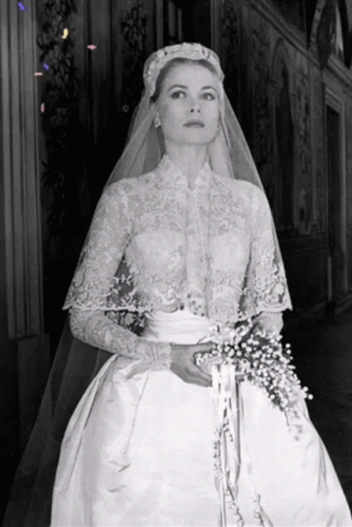 Grace Kelly Wearing Gown GIF