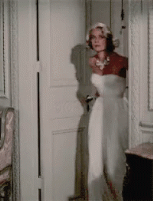 Grace Kelly Wearing White Bridal Gown GIF