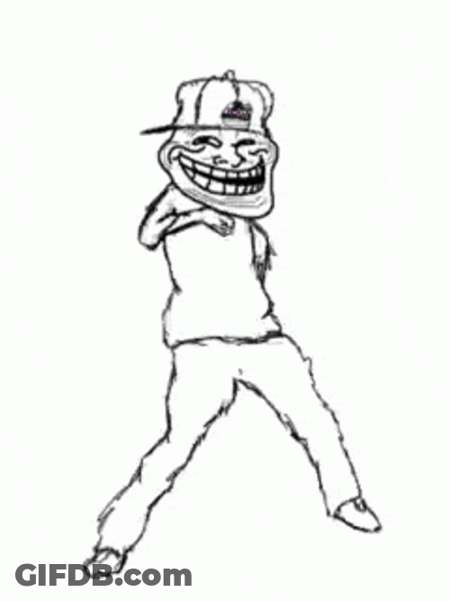 Graceful Dance Troll Face Meme GIF