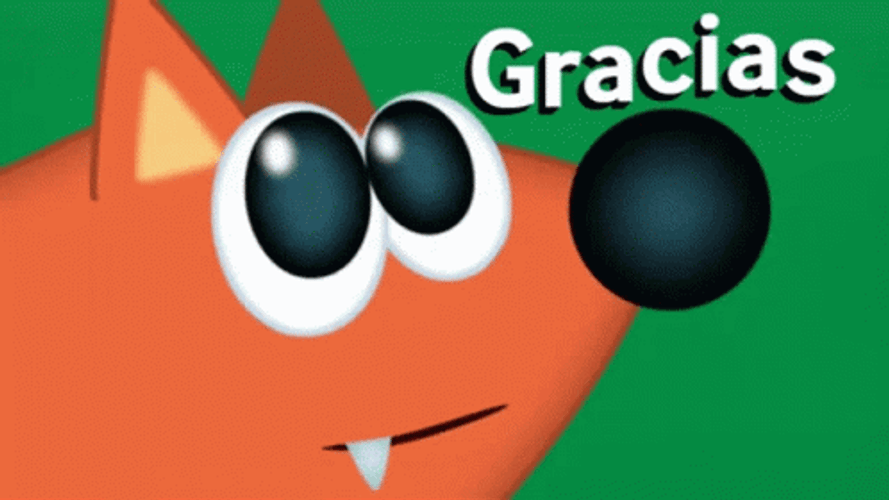Gracias Adorable Fox Cartoon GIF