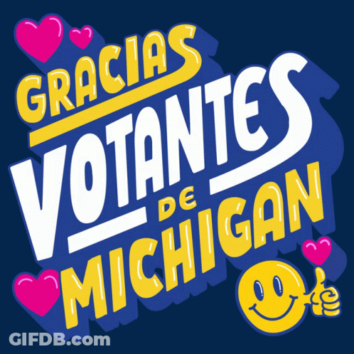 Gracias Votantes De Michigan Poster GIF