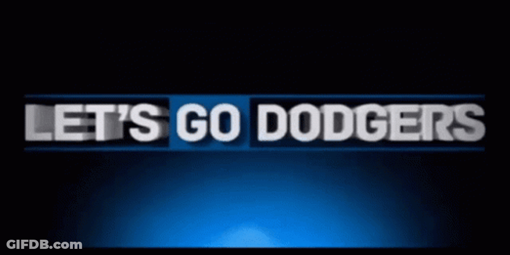 Gradient Blue Background Lets Go Dodgers GIF