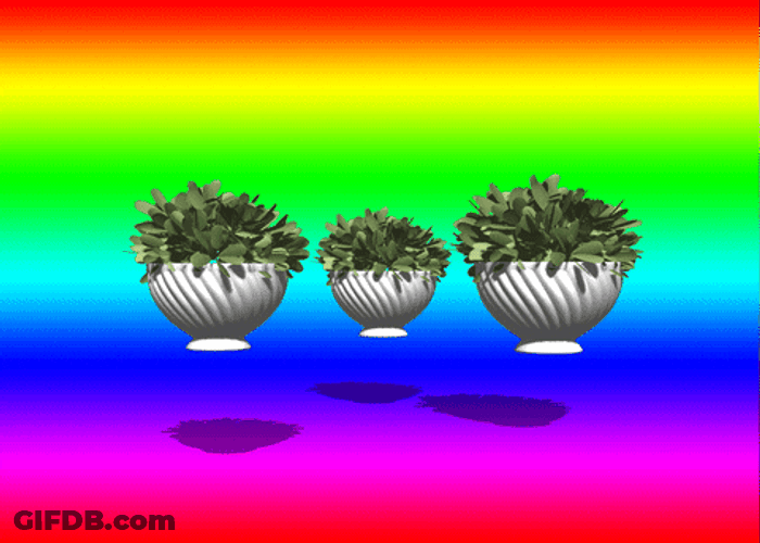 Gradient Plant Moving GIF