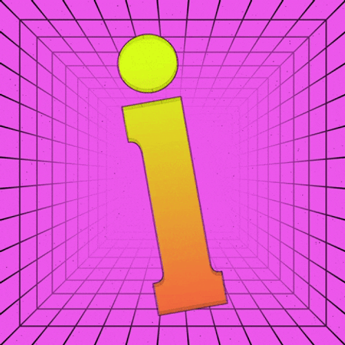 Gradient Yellow Orange Letter I GIF