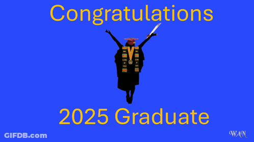Graduate Holding Sword Congratulations 2025 GIF