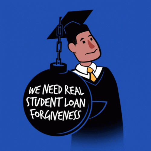 Graduating Student Carrying Heavy Load GIF