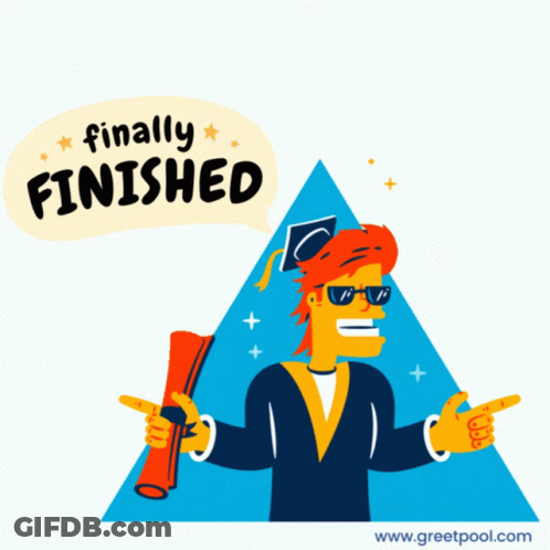Graduation Cap And Gown Finally Finished GIF