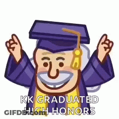 Graduation Cap And Gown Man Celebrating GIF