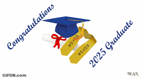 Graduation Cap And Gown With Congratulations GIF
