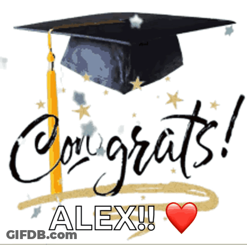 Graduation Cap And Tassel Congratulations Card GIF