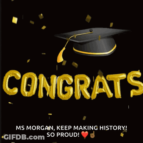 Graduation Cap Congratulations Card GIF