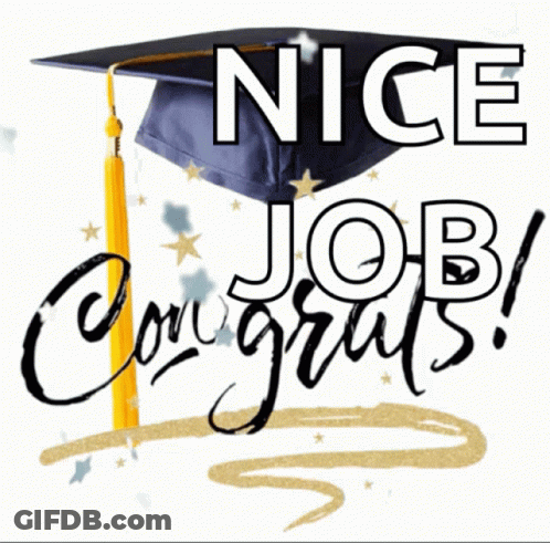 Graduation Cap Nice Job Congratulations GIF
