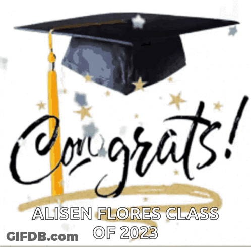 Graduation Cap With Congrats GIF