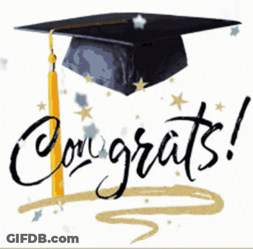 Graduation Cap With Yellow Tassel GIF