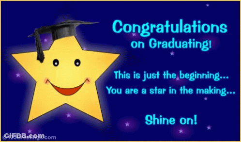 Graduation Congratulations Card With Star GIF