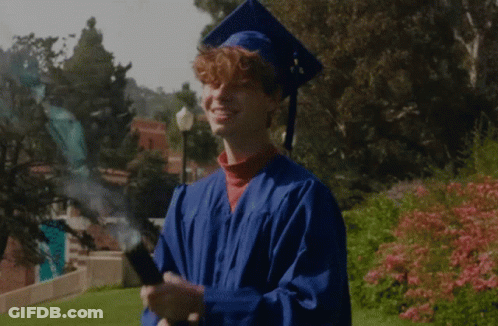Graduation Man Holding Diploma GIF