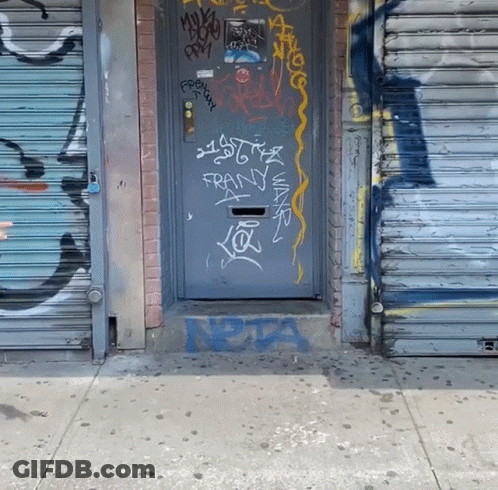 Graffiti Door With Fran GIF