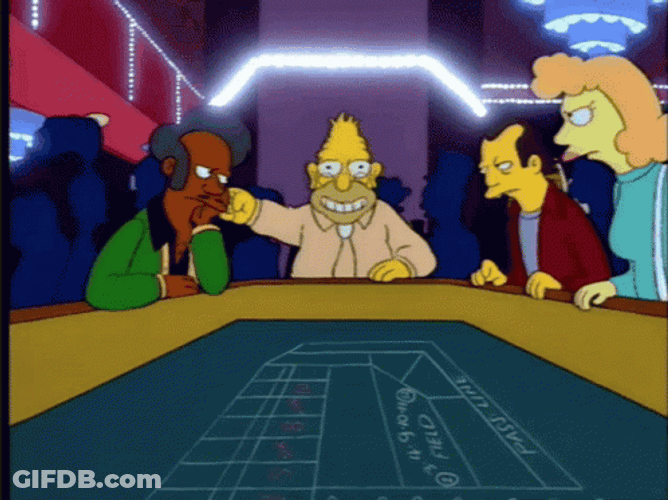 Grampa Simpson Gambling The Simpsons GIF