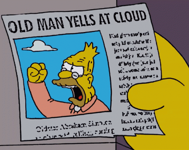 Grampa Simpson Grumpy Old Men GIF