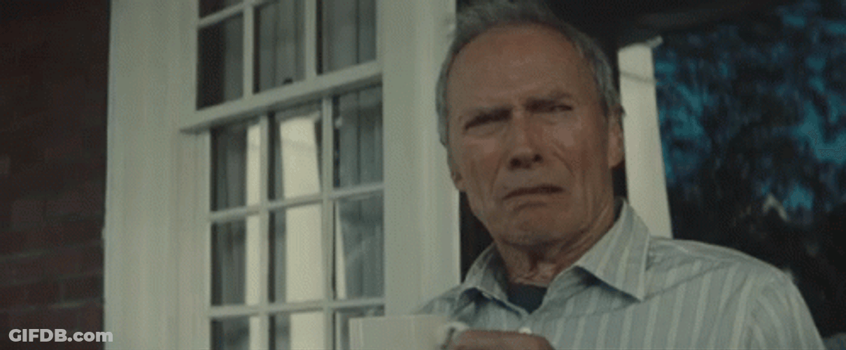 Gran Torino Clint Eastwood Anxious GIF