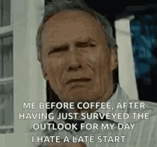 Gran Torino Clint Eastwood Coffee Before Starting The Day GIF
