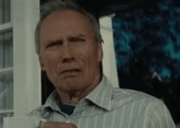 Gran Torino Clint Eastwood Smells Hypocrite GIF