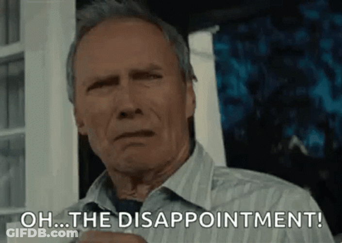 Gran Torino Clint Eastwood The Disappointment GIF
