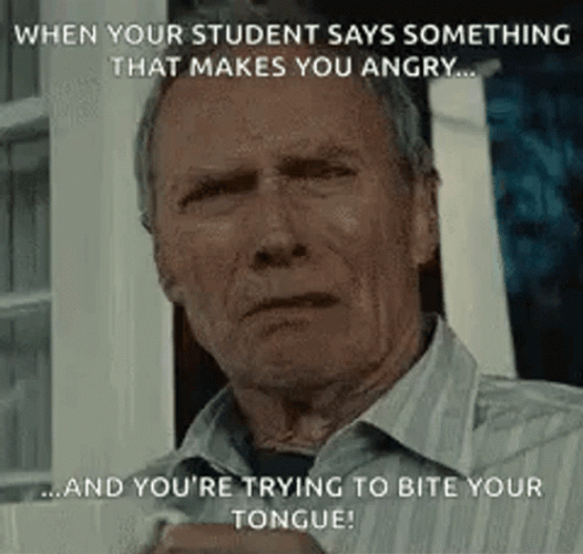 Gran Torino Clint Eastwood Trying To Bite Your Tongue GIF