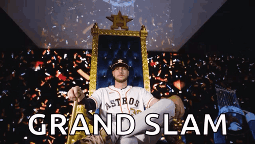 Grand Slam Kyle Tucker Throne GIF