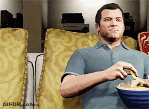 Grand Theft Auto 5 Poster Man Chained To Dog Holding Bat GIF