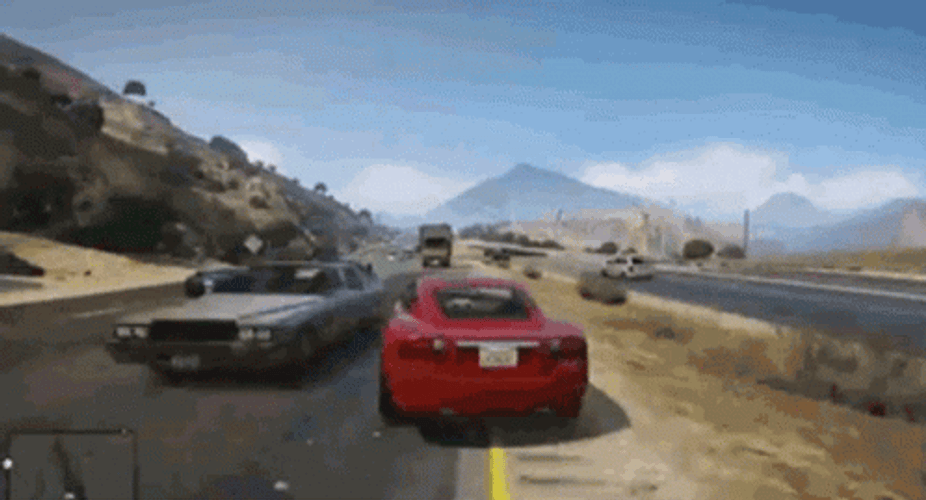 Grand Theft Auto Avoiding Other Cars GIF