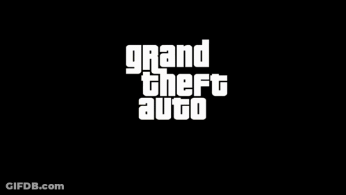 Grand Theft Auto Chinatown War Logo On Black Background GIF