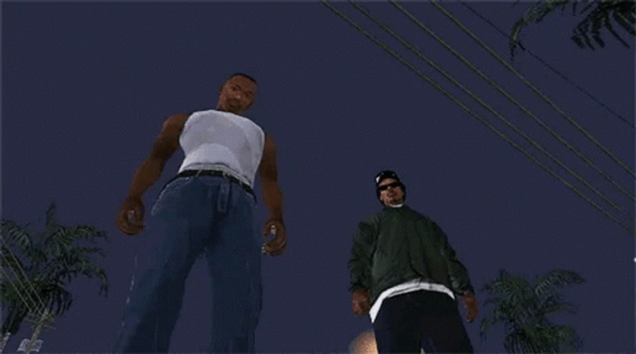 Grand Theft Auto San Andreas Carl Johnson Stomp GIF