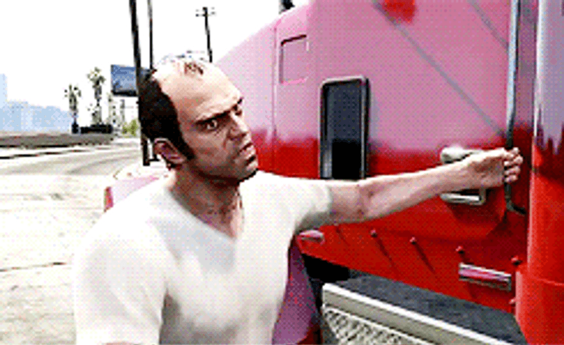 Grand Theft Auto Trevor Outstretching Hands GIF