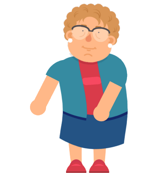 Grandma 2D Sketch Floss Dance GIF