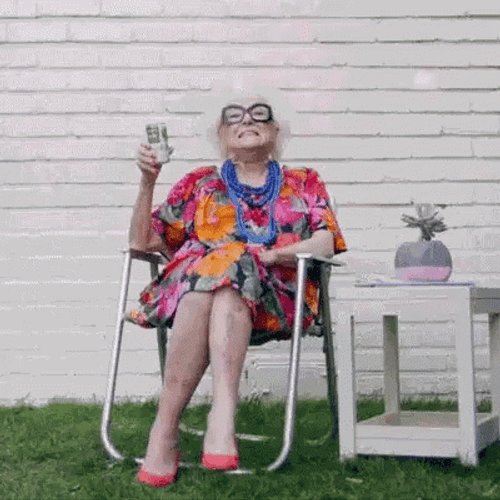 Grandma Afternoon Tea Cheers GIF