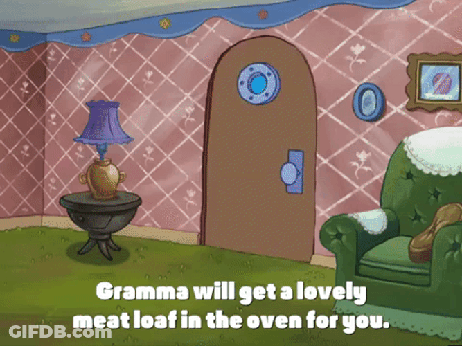 Grandma And Gary Cooking Lovely Meatloaf GIF